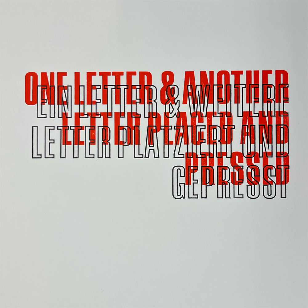ONE LETTER & ANOTHER